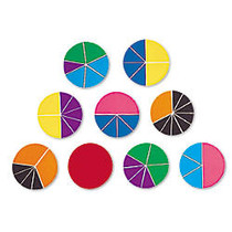 Learning Resources; Rainbow Fraction; Deluxe Circles, Ages 6-12, Set of 9