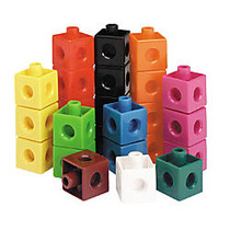 Learning Resources; Snap Cubes;, 3/4 inch;H x 3/4 inch;W x 3/4 inch;D, Assorted Colors, Grades Pre-K - 9, Pack Of 1,000