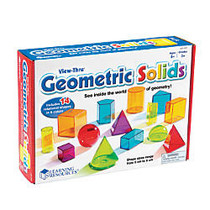 Learning Resources; View-Thru Geometric Solids Set, Assorted Colors, Grades 3 - College