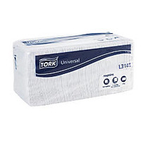 Tork SCA 1-Ply Luncheon Napkins, 6 1/2 inch; x 5 3/4 inch;, White, Pack Of 500