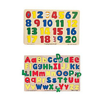 Melissa & Doug Alphabet & Numbers Puzzle Set, Set Of 2
