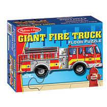 Melissa & Doug Giant Fire Truck 24-Piece Floor Puzzle