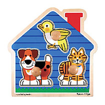 Melissa & Doug House Pets 3-Piece Jumbo Knob Puzzle