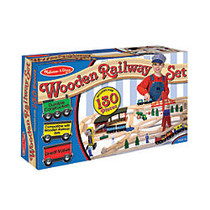 Melissa & Doug Wooden Railway Set