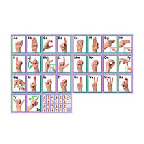 North Star Teacher Resource American Sign Language Alphabet Line Bulletin Board Set, 7 5/8 inch; x 24 1/4 inch;, Pre-K - College