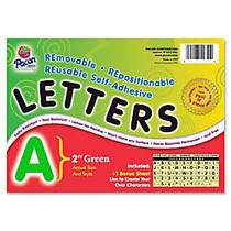 Pacon; Self-Adhesive Letters, 2 inch;, Green, Pack Of 159