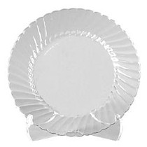 Classicware; Clear Plastic Plates, 9 inch;, Pack Of 180