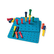 Playmonster Tall-Stacker&trade; Pegs And Pegboard Set, Grades Pre-K - 2