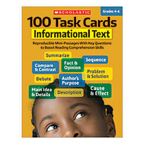 Scholastic 100 Task Cards, Information Text, Grades 4-6