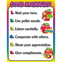 Scholastic Practice Chart, Good Manners, 17 inch; x 22 inch;