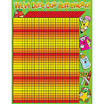 Scholastic Practice Chart, Homework Incentive, 17 inch; x 22 inch;