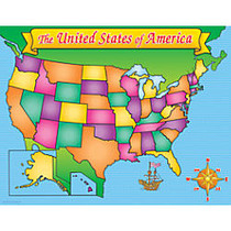 Scholastic Practice Chart, USA Map, 17 inch; x 22 inch;