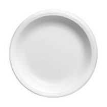 Genpak Elite Laminated Foam Plates, 8.88 inches, White, Round, 4 packs of 125 plates, 500 per case, Sold by the Case