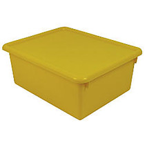 Stowaway; 5 inch; Letter Box, With Lid, 5 inch;H x 10 1/2 inch;W x 13 inch;D, Yellow, Pack Of 3