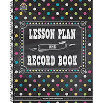 Teacher Created Resources Lesson Plan And Record Books, Chalkboard Brights, Pack Of 2