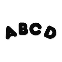 Trend Ready Letters Casual Style - 83 Capital Letter, 28 Punctuation Marks - Reusable, Precut - 3 inch; Height - Black - Paper - 1 Pack