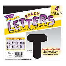 TREND Ready Letters;, 4 inch;, Casual Letters/Numbers, Black, Pre-K - Grade 8, Pack Of 72