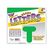 TREND Ready Letters;, 4 inch;, Casual Letters/Numbers, Green, Pre-K - Grade 8, Pack Of 72