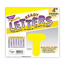 TREND Ready Letters;, 4 inch;, Casual Letters/Numbers, Yellow, Pre-K - Grade 8, Pack Of 72