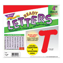 TREND Ready Letters;, 4 inch;, Italic Letters/Numbers, Red, Pre-K - Grade 8, Pack Of 194