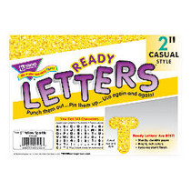 TREND Ready Letters;, Casual, 2 inch;, Yellow Sparkle, Pre-K - Grade 12, Pack Of 142