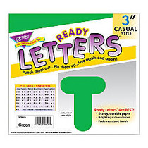 TREND Ready Letters;, Casual, 3 inch;, Green, Pre-K - Grade 12, Pack Of 124