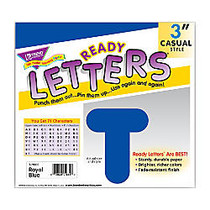 TREND Ready Letters;, Casual, 3 inch;, Royal Blue, Pre-K - Grade 12, Pack Of 124