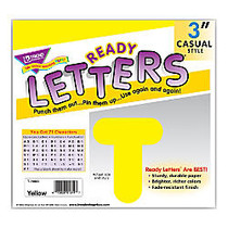 TREND Ready Letters;, Casual, 3 inch;, Yellow, Pre-K - Grade 12, Pack Of 124