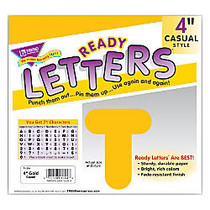 TREND Ready Letters;, Casual, 4 inch;, Gold, Pre-K - Grade 12, Pack Of 72