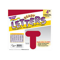 TREND Ready Letters;, Casual, 4 inch;, Maroon, Pre-K - Grade 12, Pack Of 72