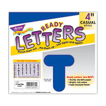 TREND Ready Letters;, Casual, 4 inch;, Royal Blue, Pre-K - Grade 12, Pack Of 72