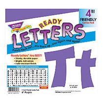 TREND Ready Letters;, Friendly Uppercase/Lowercase Combo, 4 inch;, Purple, Pre-K - Grade 3, Pack Of 225