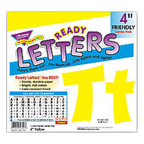 TREND Ready Letters;, Friendly Uppercase/Lowercase Combo, 4 inch;, Yellow, Pre-K - Grade 12, Pack Of 225