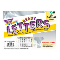 TREND Ready Letters;, Metallic Casual, 2 inch;, Silver, Pre-K - Grade 12, Pack Of 142