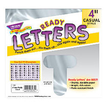 TREND Ready Letters;, Metallic Casual, 4 inch;, Silver, Pre-K - Grade 12, Pack Of 71