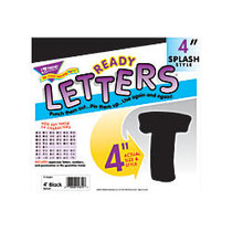 TREND Ready Letters;, Splash Uppercase, 4 inch;, Black, Pre-K - Grade 12, Pack Of 76