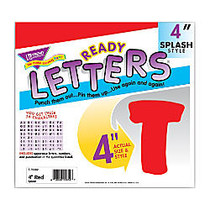 TREND Ready Letters;, Splash Uppercase, 4 inch;, Red, Pre-K - Grade 12, Pack Of 76