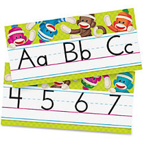 Trend Sock Monkeys Alphabet Line Standard Manuscript Bulletin Board Set - Sock Monkey - Learning Theme/Subject - 8.50 inch; Height x 16.75 inch; Width - Multicolor - 1 / Set