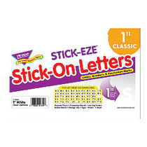 TREND STICK-EZE; Stick-On Letters, 1 inch;, White, Pre-K - Grade 12, Pack Of 324