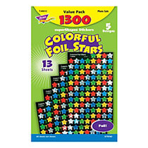 TREND superShapes Stickers, Multicolor Foil Stars, Pack Of 1,300