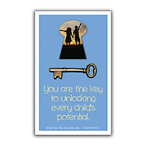 You Are The Key Lapel Pin, 1 5/16 inch; x 3/8 inch;, Antiqued Gold