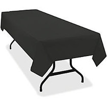 Tablemate Heavyweight Plastic Table Covers - 108 inch; x 54 inch; - 6 / Pack - Plastic - Black