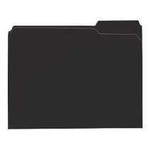 Office Wagon; Brand Color File Folder, 8 1/2 inch; x 11 inch;, Letter Size, Black, Box Of 100