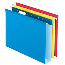 Office Wagon; Brand Extra Capacity Box Bottom Hanging File Folders, 2 inch; Expansion, Letter Size, Assorted Colors, Pack Of 12