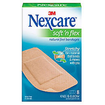 3M&trade; Nexcare&trade; Comfort Knee/Elbow Bandages, 1 7/8 inch; x 4 inch;, Pack Of 8