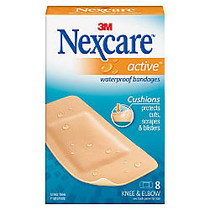 3M&trade; Nexcare&trade; Extra Cushion Knee/Elbow Bandages, 1 7/8 inch; x 4 inch;, Pack Of 8
