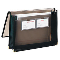Office Wagon; Brand Poly Extra-Wide Document Wallet, Letter Size, Smoke