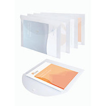 Office Wagon; Brand Poly Snap Document Files, Clear, Pack Of 5