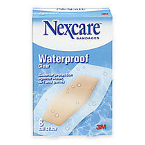 3M&trade; Nexcare&trade; Waterproof Bandages, 2 3/8 inch; x 3 1/2 inch;, Pack Of 8