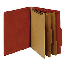 Office Wagon; Brand Pressboard Classification Folders With Fasteners, Letter Size, 100% Recycled, Red, Pack Of 10